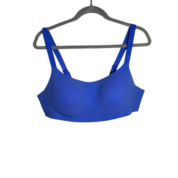 Aerie Smoothiez XL Blue Lace Padded Wireless Bra With Adjustable Straps - Picture 1 of 6